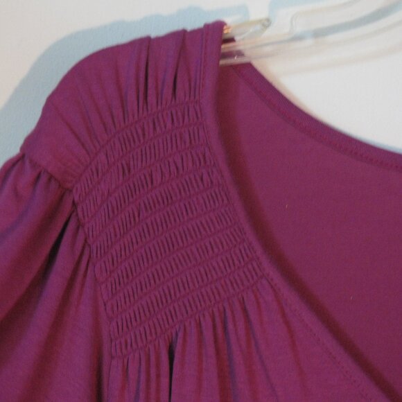 * 2/15 Faded Glory Purple Shirt Large 12 14 NWT Soft Fabric Stretch New - Picture 4 of 5